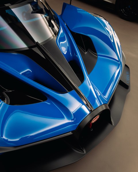 Bugatti Bolide overhead hood and vent detail