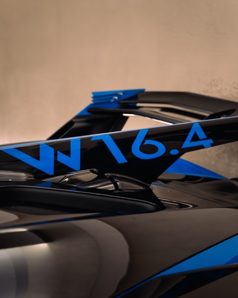 Bugatti Bolide W16.4 wing badge detail