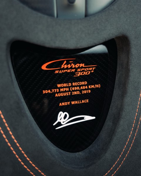 World Record plaque, 304.773 mph, signed by Andy Wallace