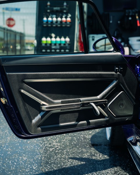 Carbon fiber door panel detail